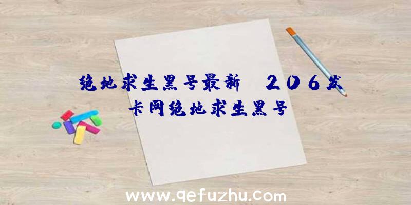 「绝地求生黑号最新」|206发卡网绝地求生黑号